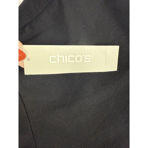NWT Marla Wynne For Chico's Crepe Fitted Black Ankle Pants Size XSmall - Picture 4 of 8